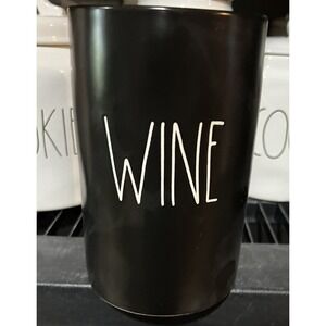 Rae Dunn Wine Cooler/ Chiller Bucket Holder Black New